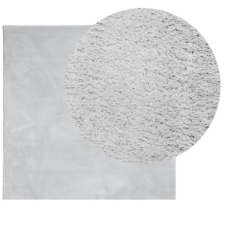 Vidaxx tapis huarte poils courts doux lavable 240x240 cm gris