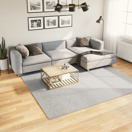 Vidaxx tapis huarte poils courts doux lavable 240x240 cm gris