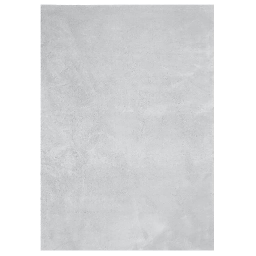 Vidaxx tapis huarte poils courts doux lavable 240x340 cm gris