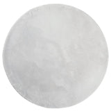 Vidaxl tapis huarte poils courts doux lavable ø 80 cm gris