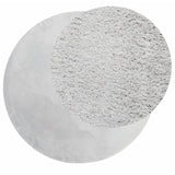 Vidaxl tapis huarte poils courts doux lavable ø 80 cm gris