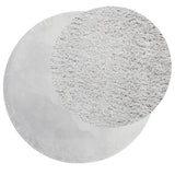 Vidaxl tapis huarte poils courts doux lavable ø 160 cm gris