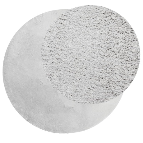 Vidaxl tapis huarte poils courts doux lavable ø 200 cm gris