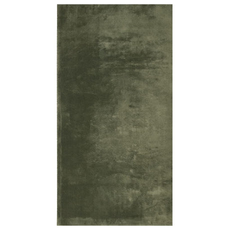VidaXL tapis huarte poils courts doux lavable 80x150 cm vert forêt