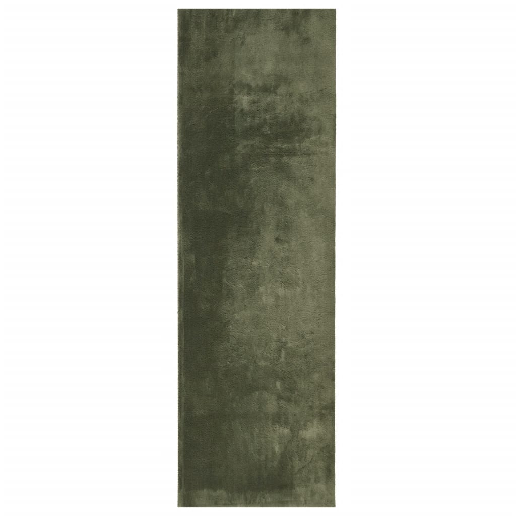 Vidaxl Rug Huarte Low -pole Soft omyvatelné 80x250 cm lesní zelená