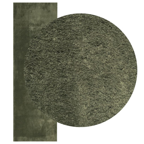 VidaXL tapis huarte poils courts doux lavable 80x250 cm vert forêt