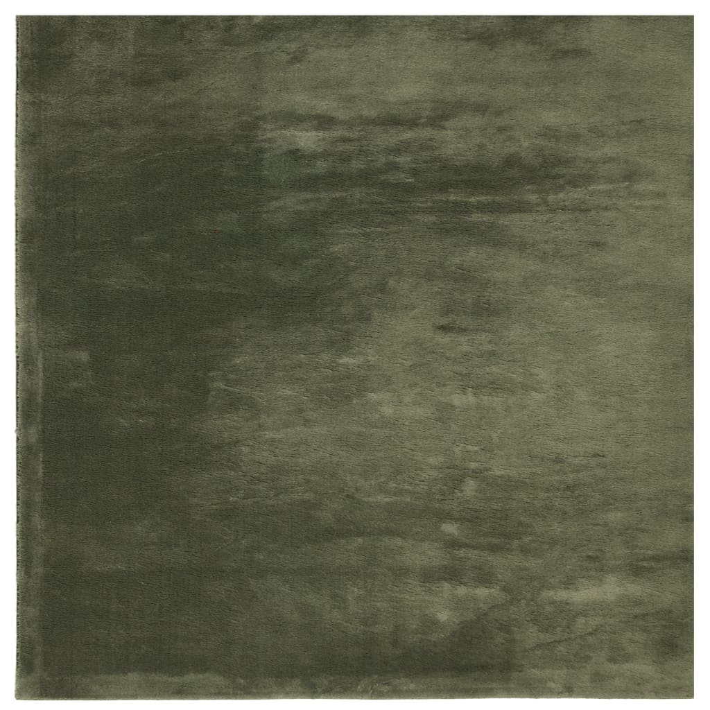 VidaXL tapis huarte poils courts doux lavable 120x120 cm vert forêt