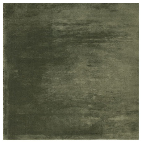 VidaXL tapis huarte poils courts doux lavable 120x120 cm vert forêt
