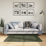 VidaXL tapis huarte poils courts doux lavable 120x120 cm vert forêt