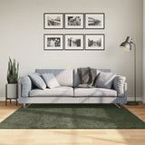 VidaXL tapis huarte poils courts doux lavable 160x160 cm vert forêt
