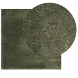 VidaXL tapis huarte poils courts doux lavable 240x240 cm vert forêt