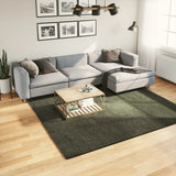VidaXL tapis huarte poils courts doux lavable 240x240 cm vert forêt