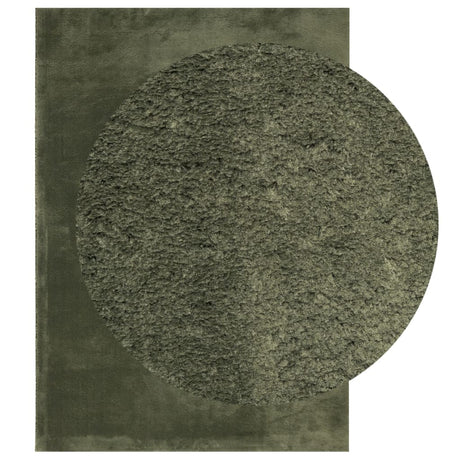 VidaXL tapis huarte poils courts doux lavable 240x340 cm vert forêt