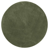 Vidaxl tapis huarte poils courts doux lavable ø 100 cm vert forêt
