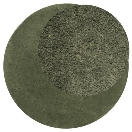 Vidaxl tapis huarte poils courts doux lavable ø 100 cm vert forêt