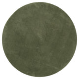 Vidaxl tapis huarte poils courts doux lavable ø 120 cm vert forêt