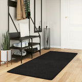 Vidaxx tapis huarte poils courts doux lavable 80x200 cm noir