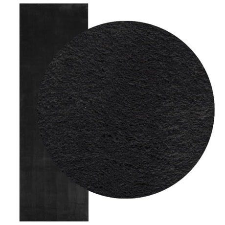 Vidaxx tapis huarte poils courts doux lavable 80x250 cm noir