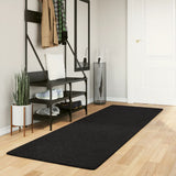 Vidaxx tapis huarte poils courts doux lavable 80x250 cm noir