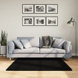 Vidaxx tapis huarte poils courts doux lavable 120x120 cm noir