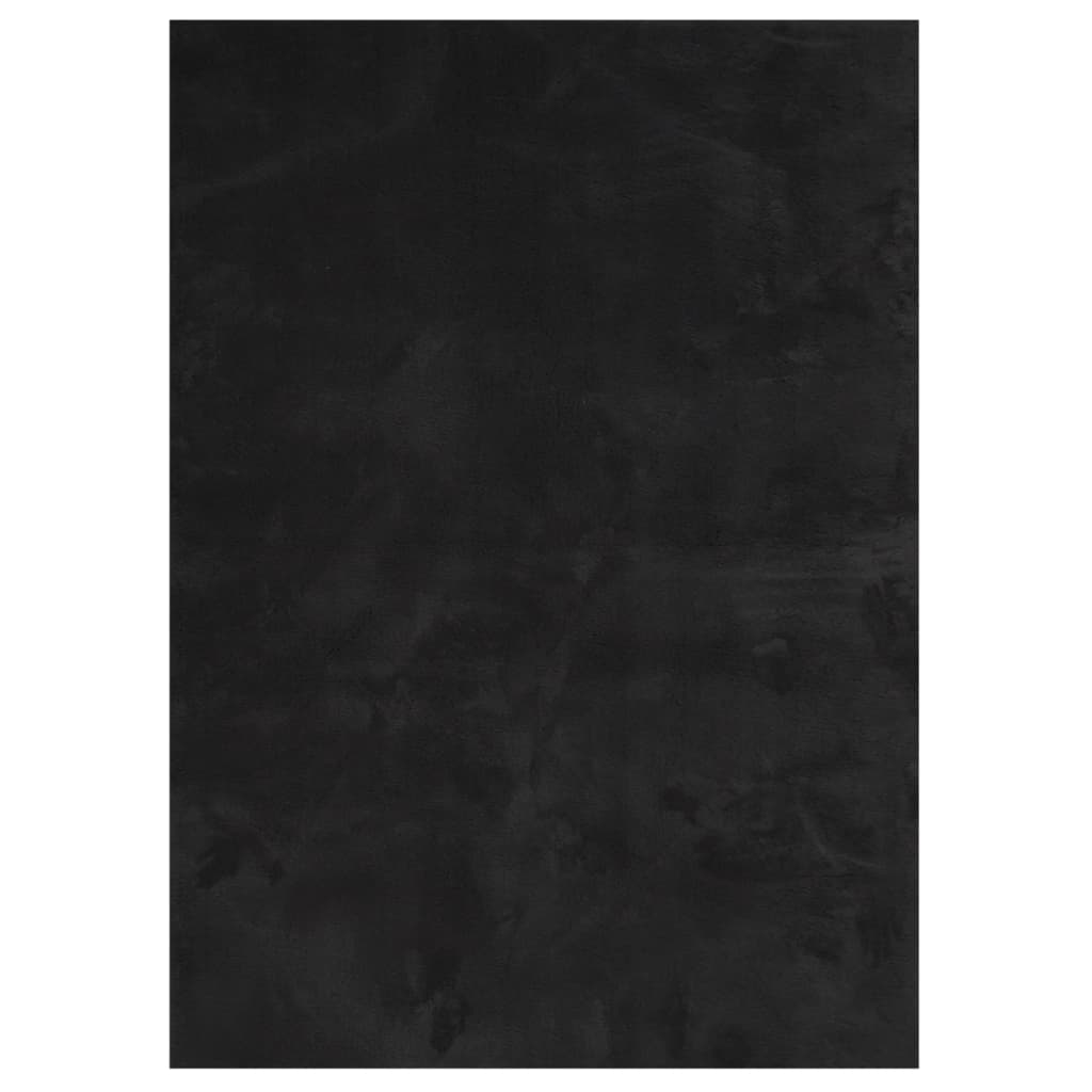 Vidaxx tapis huarte poils courts doux lavable 120x170 cm noir