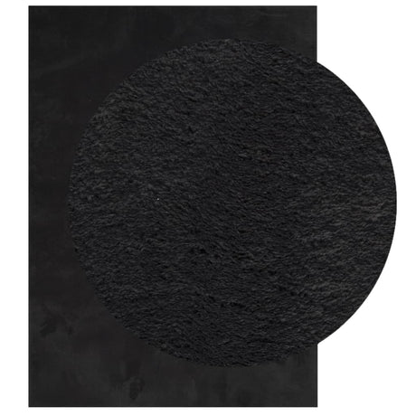 Vidaxx tapis huarte poils courts doux lavable 120x170 cm noir