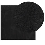 Vidaxx tapis huarte poils courts doux lavable 160x160 cm noir