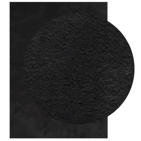 Vidaxx tapis huarte poils courts doux lavable 160x230 cm noir