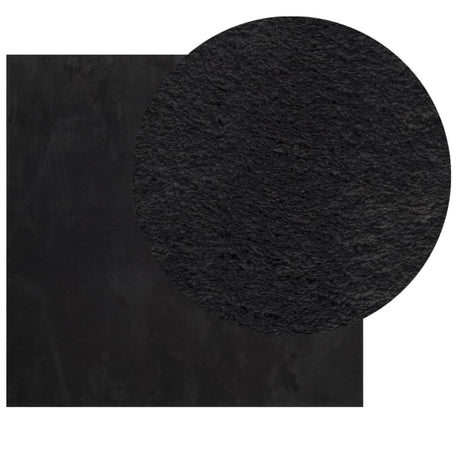 Vidaxx tapis huarte poils courts doux lavable 200x200 cm noir