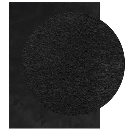 VidaXL tapis huarte poils courts doux lavable 200x280 cm noir