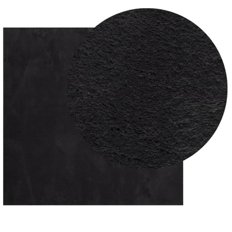 Vidaxx tapis huarte poils courts doux lavable 240x240 cm noir