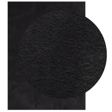 Vidaxx tapis huarte poils courts doux lavable 240x340 cm noir