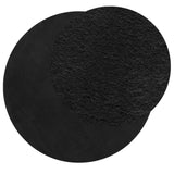 Vidaxl tapis huarte poils courts doux lavable ø 80 cm noir