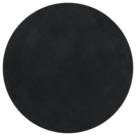 Vidaxl tapis huarte poils courts doux lavable ø 100 cm noir