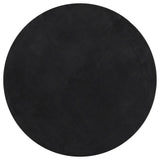 Vidaxl tapis huarte poils courts doux lavable ø 120 cm noir
