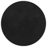 Vidaxl tapis huarte poils courts doux lavable ø 160 cm noir