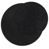 Vidaxl tapis huarte poils courts doux lavable ø 160 cm noir
