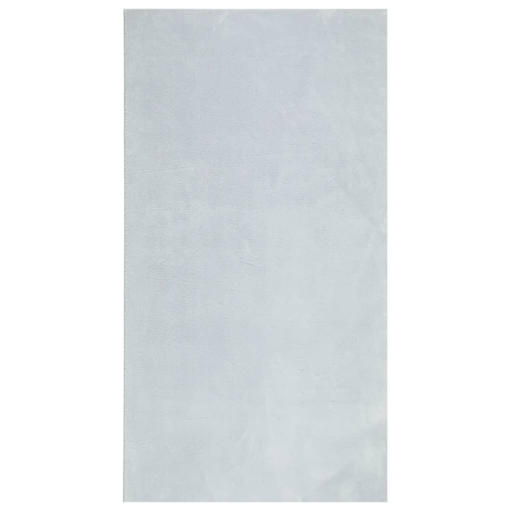 VidaXL tapis huarte poils courts doux lavable 80x150 cm bleu