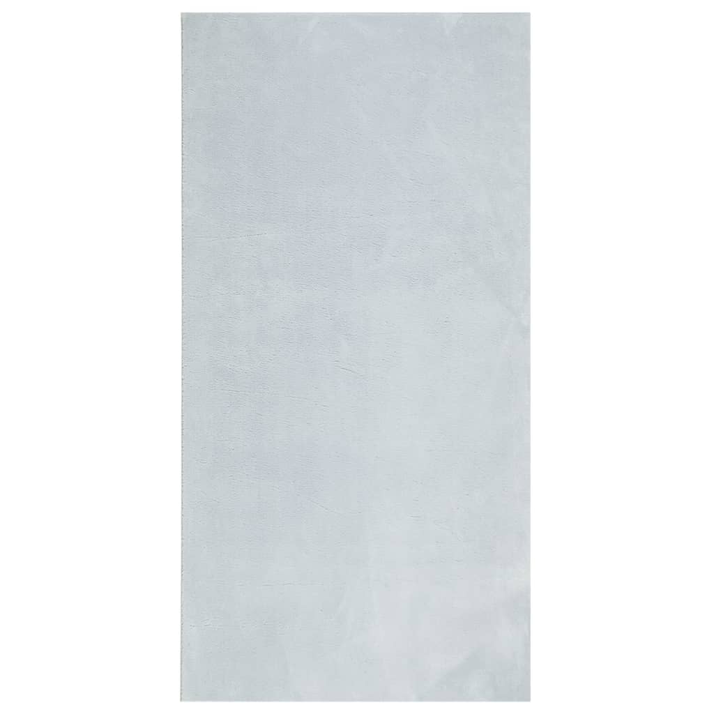 VidaXL tapis huarte poils courts doux lavable 100x200 cm bleu