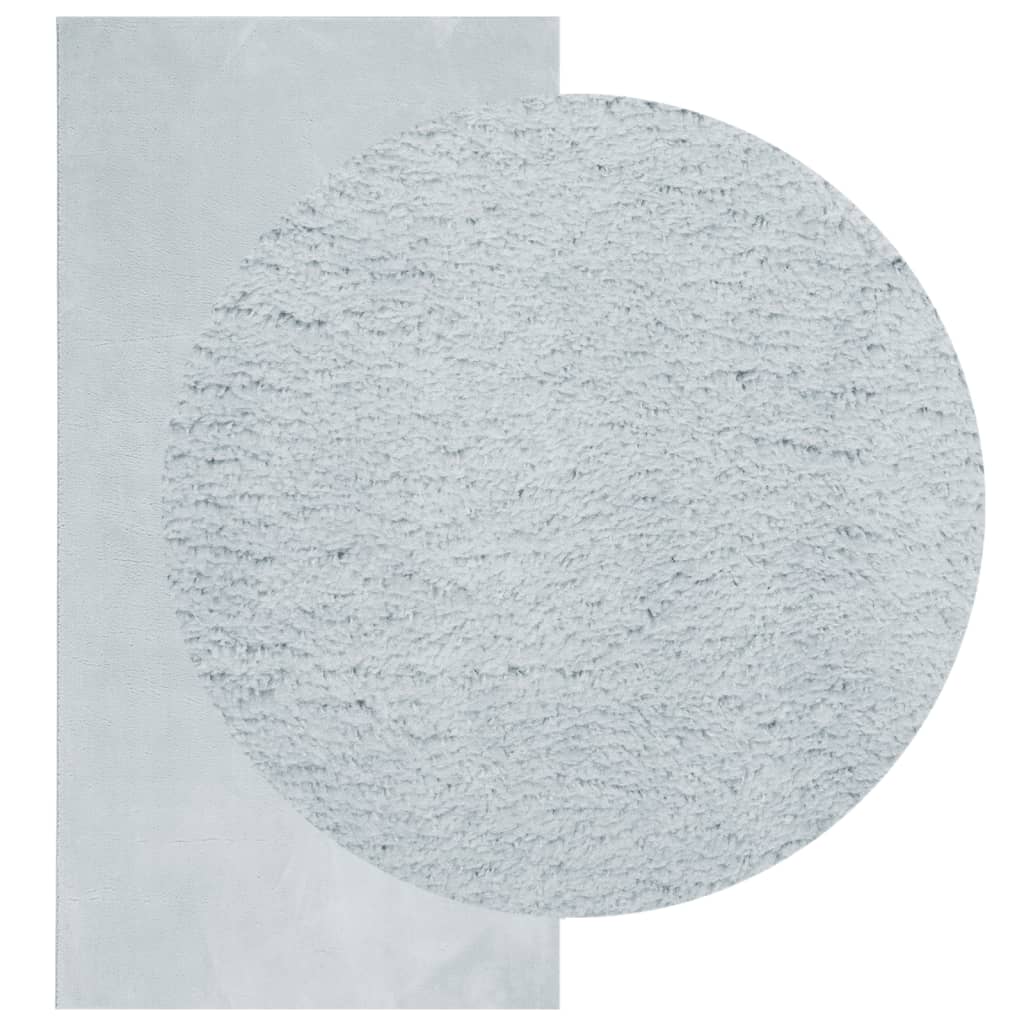 VidaXL tapis huarte poils courts doux lavable 100x200 cm bleu