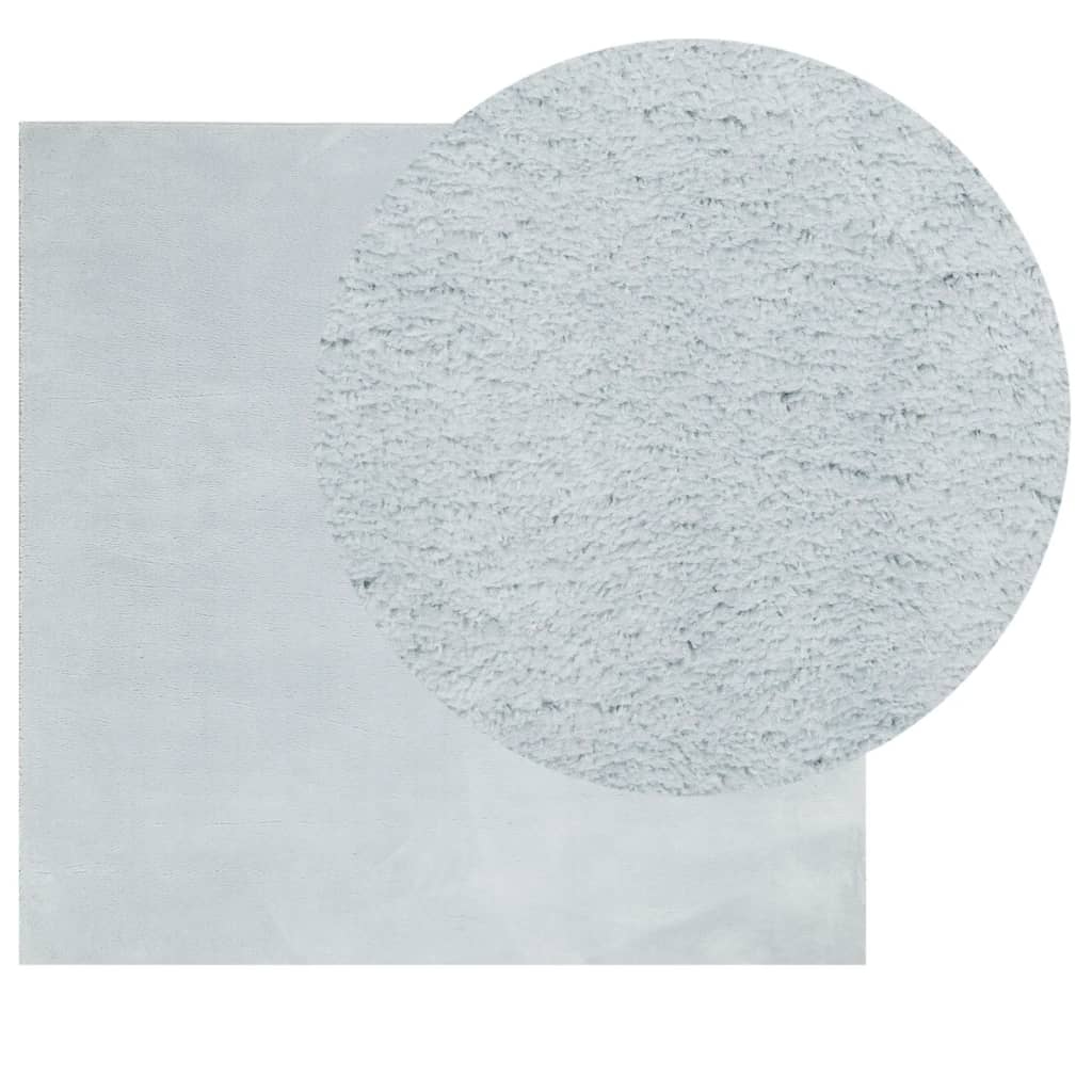 Vidaxx tapis huarte poils courts doux lavable 120x120 cm bleu