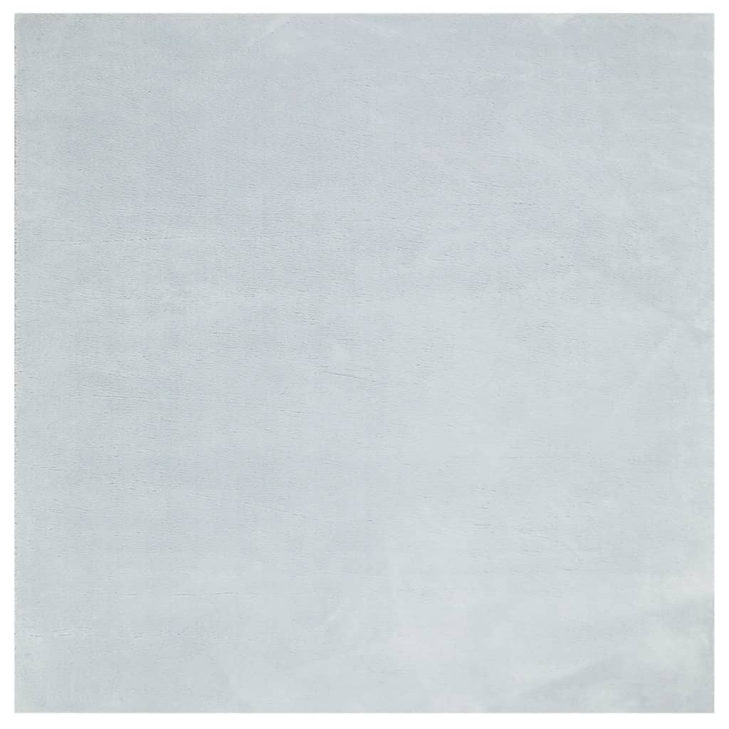 VidaXL tapis huarte poils courts doux lavable 160x160 cm bleu