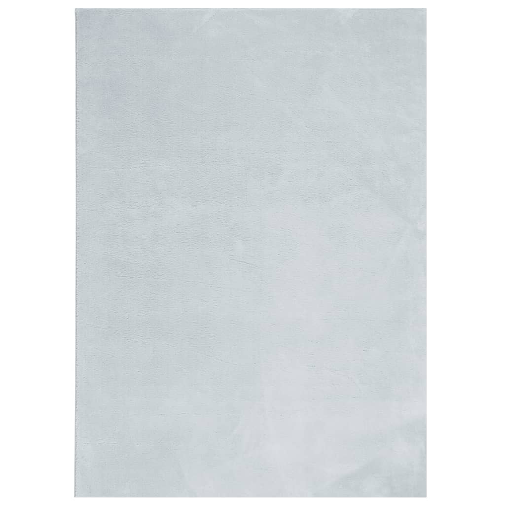 VidaXL tapis huarte poils courts doux lavable 200x280 cm bleu