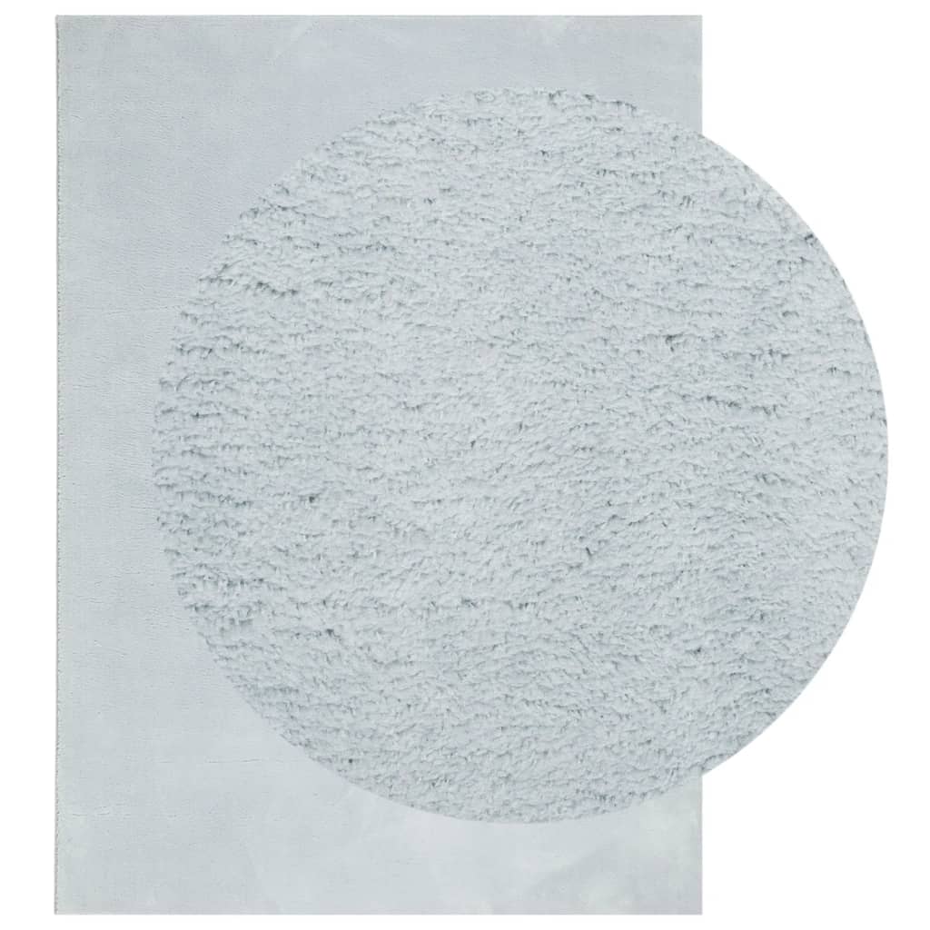 VidaXL tapis huarte poils courts doux lavable 200x280 cm bleu
