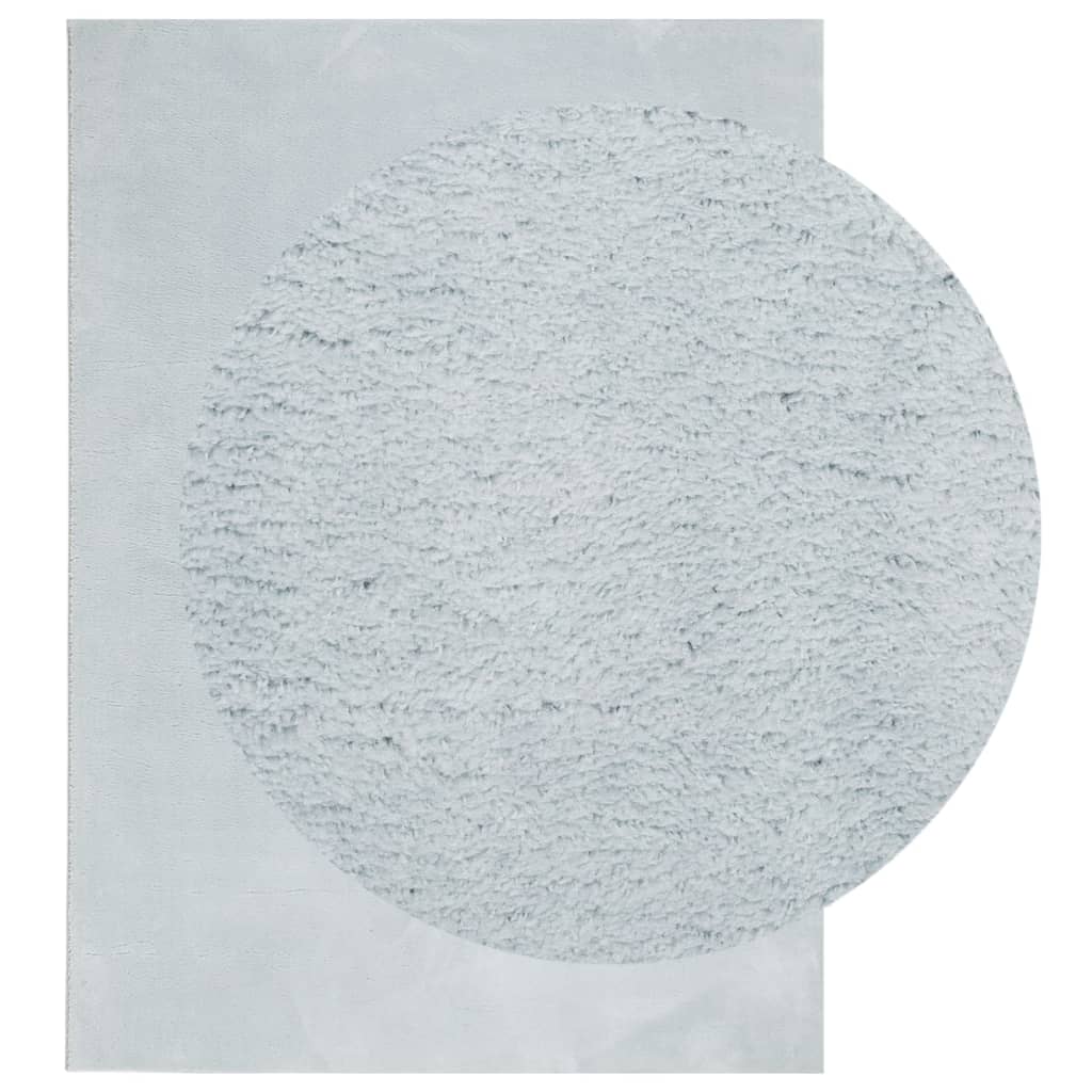 VidaXL tapis huarte poils courts doux lavable 240x340 cm bleu