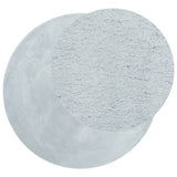 Vidaxl tapis huarte poils courts doux lavable ø 160 cm bleu