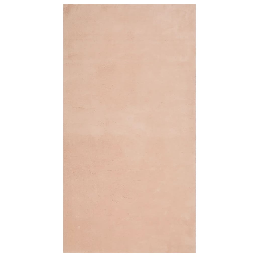 VidaXL tapis huarte poils courts doux lavable 80x150 cm rose