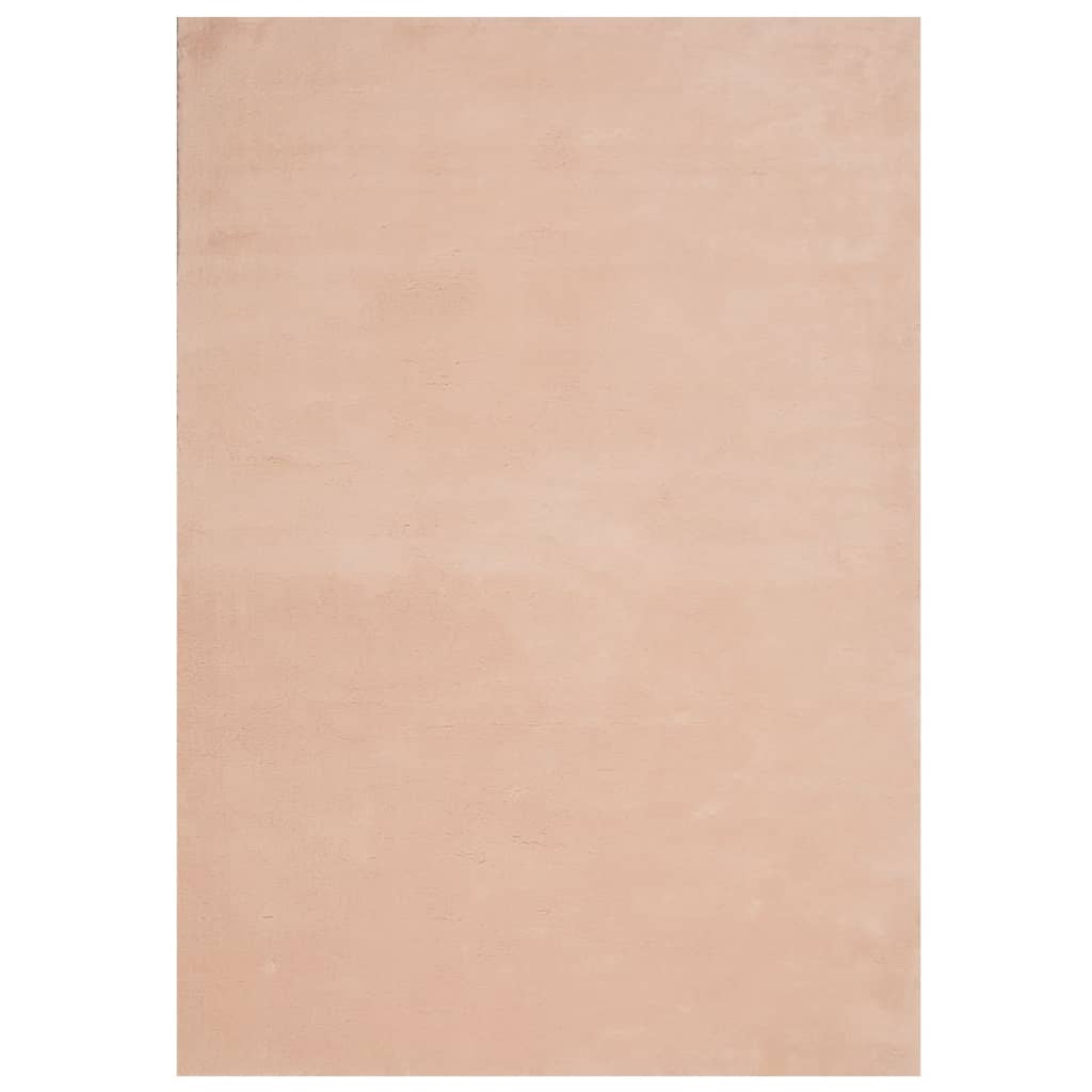 VidaXL tapis huarte poils courts doux lavable 120x170 cm rose