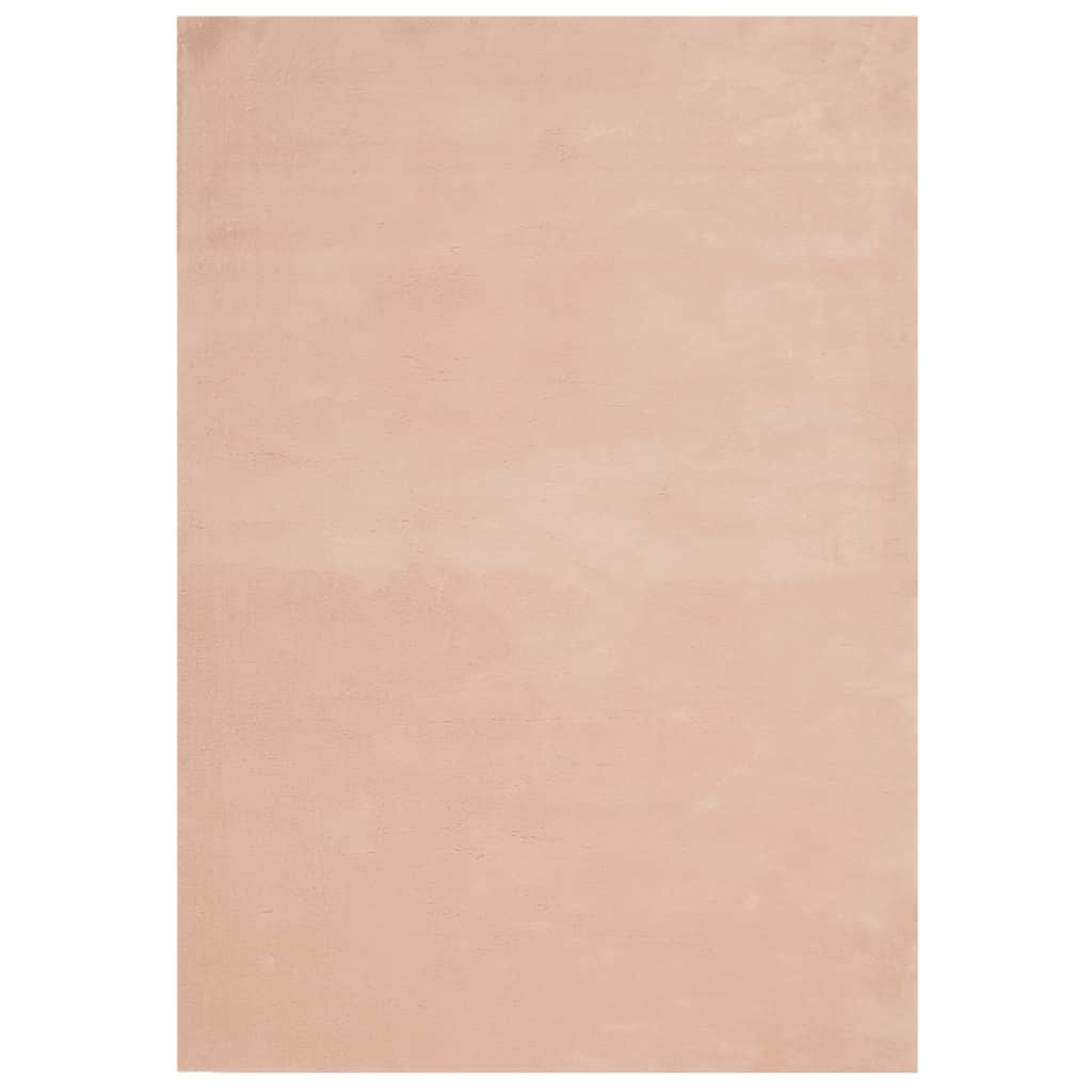 VidaXL tapis huarte poils courts doux lavable 160x230 cm rose