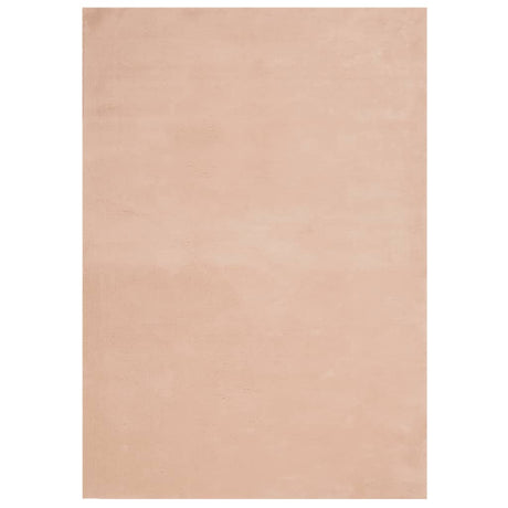 VidaXL tapis huarte poils courts doux lavable 160x230 cm rose